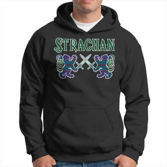 Strachan Scottish Clan Kilt Lion Family Name Tartan Men Hoodie Graphic Print Hooded Sweatshirt - Seseable