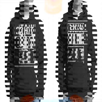 Straight Outta 2011 Year Of Birth Birthday Hoodie | Mazezy