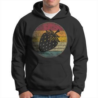 Strawberry Fruit Vintage Festival Distressed Retro 70S Gift Hoodie - Seseable