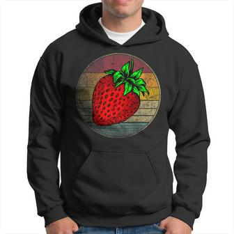 Strawberry Fruit Vintage Festival Distressed Retro 70S Gift Hoodie | Mazezy