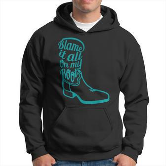 Sunflower Cowgirl Boots Blame It All On My Roots Western Hoodie - Seseable