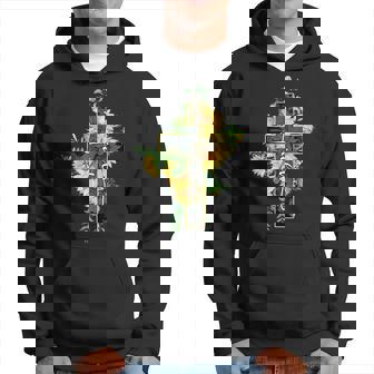 Sunflower Faith Cross Christian Religious Womens Hoodie | Mazezy