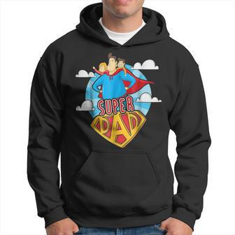 Super Dad Super Hero Fathers Day Gift Hoodie - Seseable