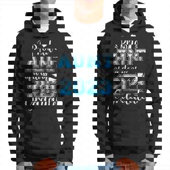 Super Proud Aunt Of 2023 Graduate Awesome Family College Hoodie | Mazezy