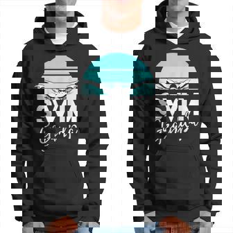 Swim Team Grandpa Papa Swimming Meet Swimmer Gift Hoodie | Mazezy
