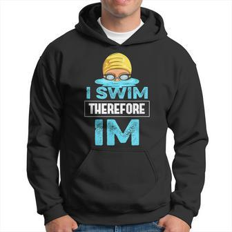 Swimming Design For A Swim Team Member Men Hoodie Graphic Print Hooded Sweatshirt - Seseable
