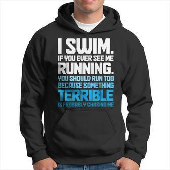 Swimming Funny Swimmer I Swim Hoodie - Seseable