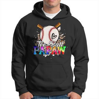 T- Ball Papaw Leopard Funny Baseball Happy Fathers Day Hoodie - Thegiftio UK