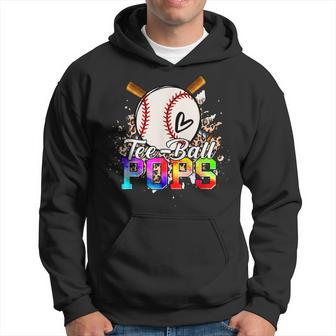 T- Ball Pops Leopard Funny Baseball Happy Fathers Day Hoodie - Thegiftio UK