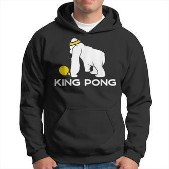 Table Tennis Gift For Ping Pong Player - Funny King Pong Men Hoodie Graphic Print Hooded Sweatshirt - Seseable