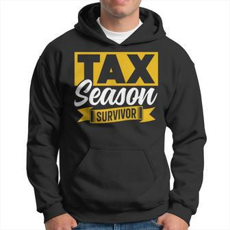 Tax Season Survivor Taxation Humor Sayings Taxes Hoodie | Mazezy
