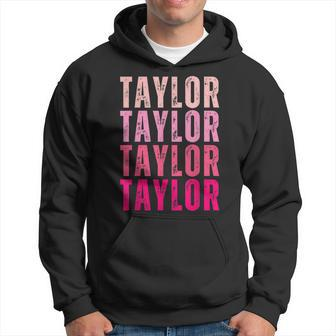 Taylor Vintage Cute Pattern First Name Taylor Hoodie | Mazezy