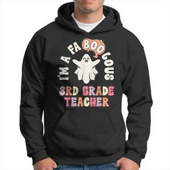 Teacher Halloween Retro 3Rd Grade Vintage Third Grade Men Hoodie - Thegiftio UK