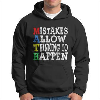 Teacher Math Lovers Mistakes Allow Thinking To Happen Hoodie - Monsterry