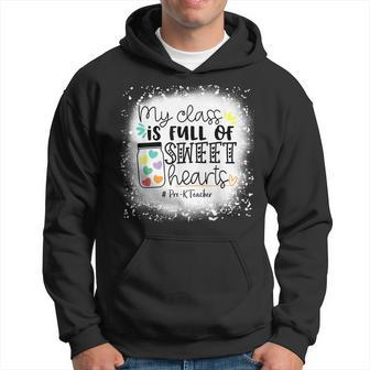 Teacher Valentines Day My Class Is Full Of Sweethearts V2 Men Hoodie Graphic Print Hooded Sweatshirt - Seseable