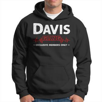 Team Davis Last Name Lifetime Member Davis Family Surname Men Hoodie Graphic Print Hooded Sweatshirt - Seseable