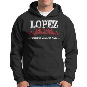 Team Lopez Last Name Lifetime Member Family Pride Surname Men Hoodie Graphic Print Hooded Sweatshirt - Seseable