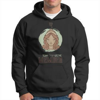 Team Virgo Lifetime Member Men Hoodie Graphic Print Hooded Sweatshirt - Seseable