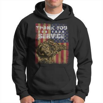 Thank You For Your Service Veteran Us Flag Veterans Day Hoodie - Seseable