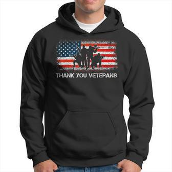 Thank You Military Veterans Veterans Day American Flag Hoodie - Seseable