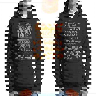 Thanksgiving Checklist Fun Ugly Sweater Gobble Wobble Turkey Men Hoodie - Thegiftio UK