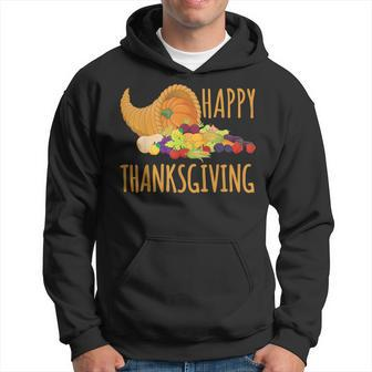 Thanksgiving Cornucopia Horn Of Plenty Food Harvest Fun Men Hoodie - Thegiftio UK
