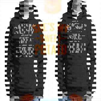 Thanksgiving Matching Couples Shes My Sweet Potato I Yam Men Hoodie - Thegiftio