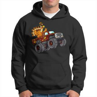 Thanksgiving Turkey Riding Monster Truck Funny 2022 Men Hoodie Graphic Print Hooded Sweatshirt - Thegiftio UK