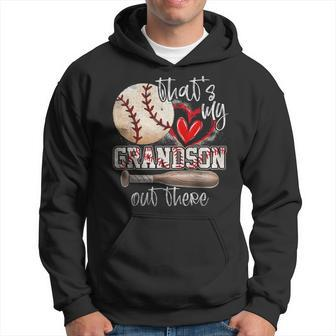 Thats My Grandson Out There Baseball Grandma Mothers Day Hoodie | Mazezy