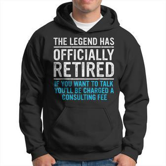 The Legend Has Officially Retired Father Funny Retirement Hoodie - Seseable