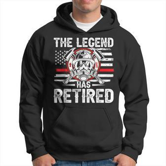 The Legend Has Retired Fireman American Flag Usa Firefighter Hoodie - Seseable