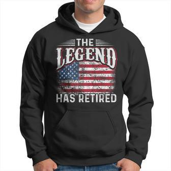 The Legend Has Retired Usa Flag Retirement Hoodie - Seseable