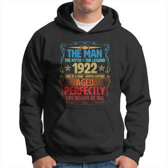 The Man Myth Legend 1922 Aged Perfectly 100Th Birthday Hoodie - Monsterry DE