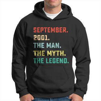 The Man Myth Legend September 2001 Birthday Gift 18 Yr Old Hoodie - Monsterry DE