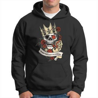 The Only Thing I Fear Is The River Card Poker Skull Funny Hoodie - Seseable