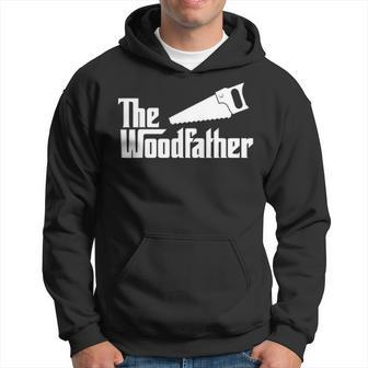 The Woodfather Woodworking Carpenter Dad Hoodie - Seseable