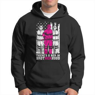 Theres A Her In Brotherhood Firefighter Firewoman Rescuer Hoodie - Seseable