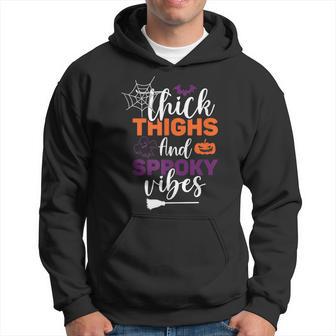 Thick Thighs & Spooky Vibes Men Hoodie - Thegiftio