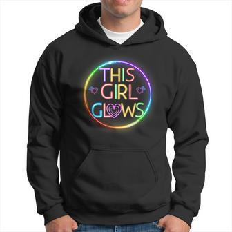 This Girl Glows Retro 80S Party Cute Hoodie | Mazezy