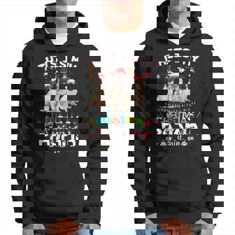 This Is My Christmas Pajama French Bulldog Dog Funny Men Hoodie Graphic Print Hooded Sweatshirt - Thegiftio UK
