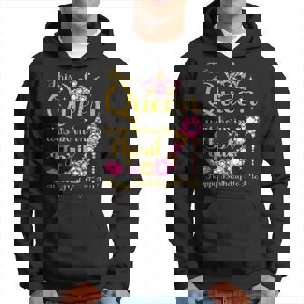 This Queen Was Born In April High Heel Happy Birthday Queen Hoodie | Mazezy