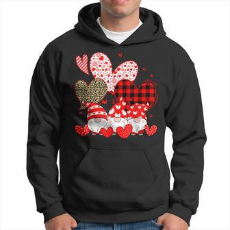 Three Gnomes Holding Hearts Valentines Day Gifts For Her V2 Hoodie - Seseable
