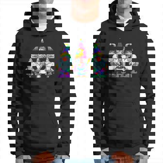 Three Hippie Gnomes Tie Dye Retro Vintage Hat Peace Gnome Raglan Baseball Tee Men Hoodie - Thegiftio