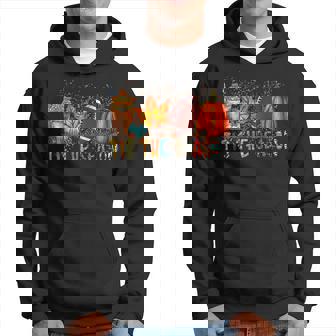 Tis The Season Leopard Pumpkin Football Halloween Fall Men Hoodie - Thegiftio