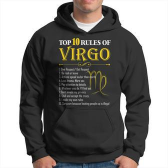 Top 10 Rules Of Virgo Zodiac Shirt August September Birthday Hoodie | Mazezy