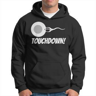 Touchdown Football - New Dad Funny Pregnancy Announcement Hoodie - Thegiftio UK