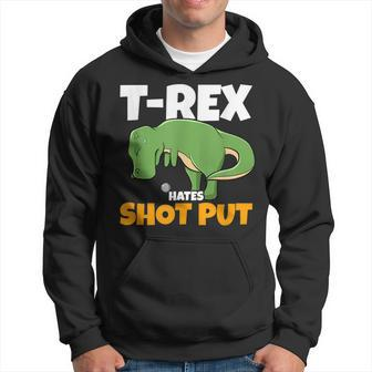 Track And Field Throwing Dino Funny Thrower Shot Put Hoodie | Mazezy