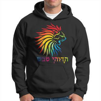 Tribe Of Judah Lion Colorful Hebrew Jewish Israel Hoodie - Seseable