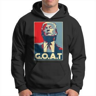 Trump Goat Middle Finger Election 2024 Republican Poster Hoodie | Mazezy
