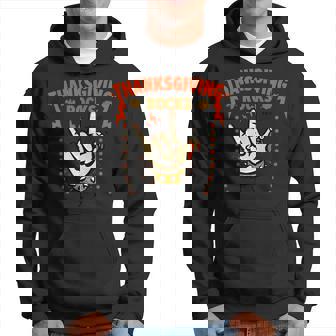 Turkey Day Thanksgiving Rocks Funny Thanksgiving Hoodie | Mazezy